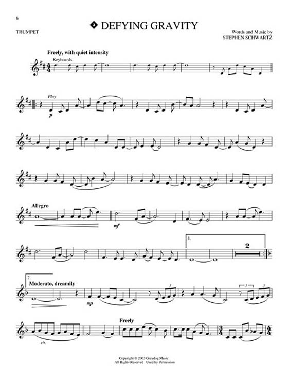 A New Musical Wicked【CD+樂譜】for Trumpet A New Musical Wicked【CD+樂譜】for Trumpet