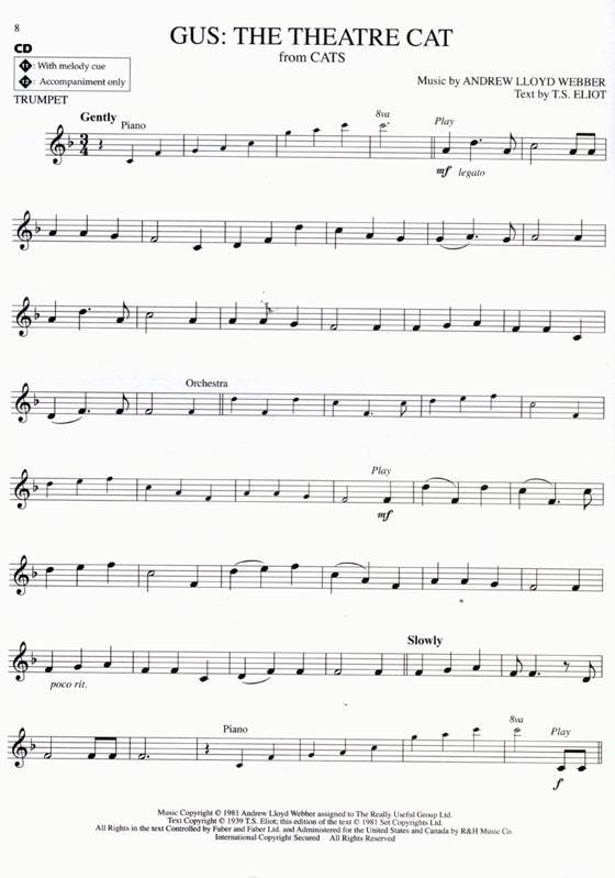 Andrew Lloyd Webber Classics【CD+樂譜】for Trumpet Andrew Lloyd Webber Classics【CD+樂譜】for Trumpet