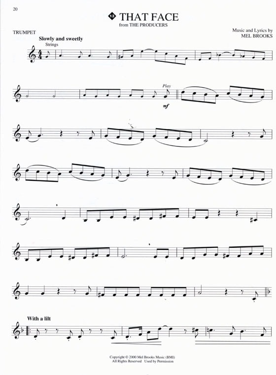 Broadway's Best【CD+樂譜】for Trumpet Broadway's Best【CD+樂譜】for Trumpet