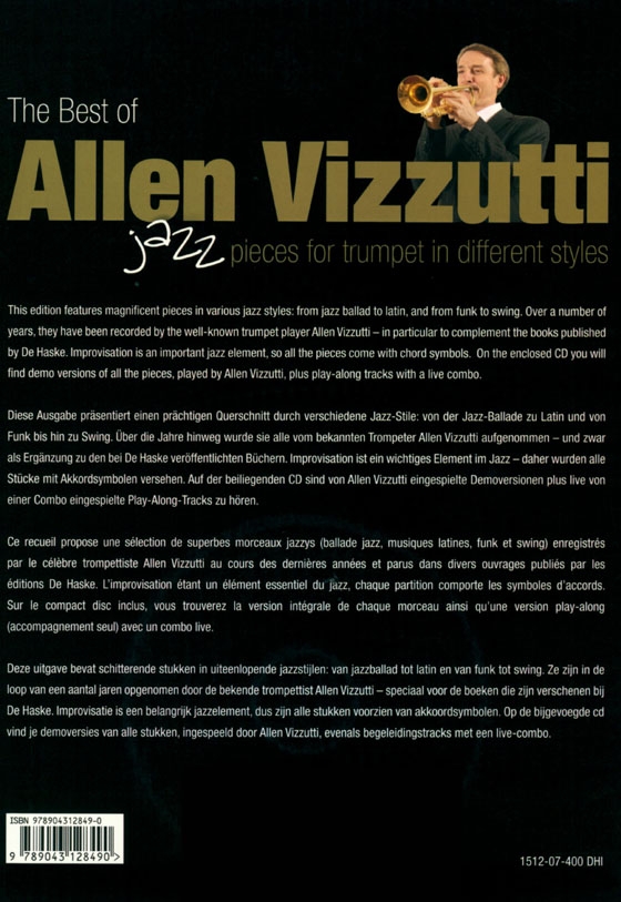 The Best of Allen Vizzutti【CD+樂譜】Jazz pieces for Trumpet in different styles