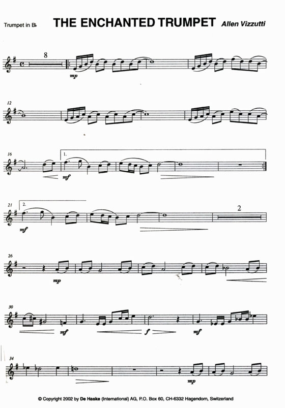 Allen Vizzutti【The Enchanted Trumpet】for Trumpet and Piano ,Grade 4 Allen Vizzutti【The Enchanted Trumpet】for Trumpet and Piano ,Grade 4