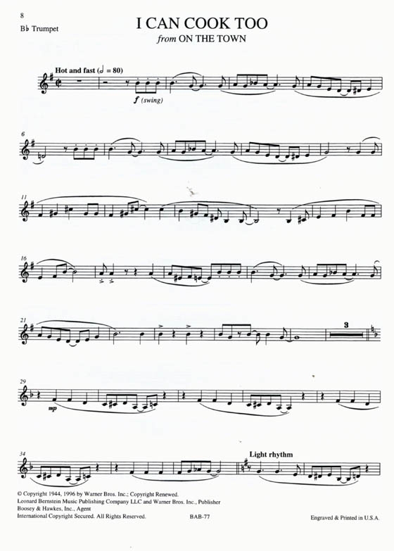 Leonard Bernstein for Trumpet and Piano Leonard Bernstein for Trumpet and Piano