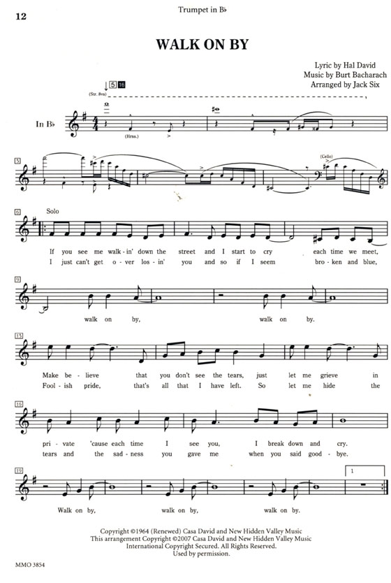 Play the Music of Burt Bacharach【CD+樂譜】Trumpet Play the Music of Burt Bacharach【CD+樂譜】Trumpet