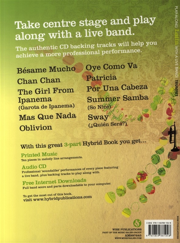 Play-Along Latin with a Live Band !【CD+樂譜】Trumpet