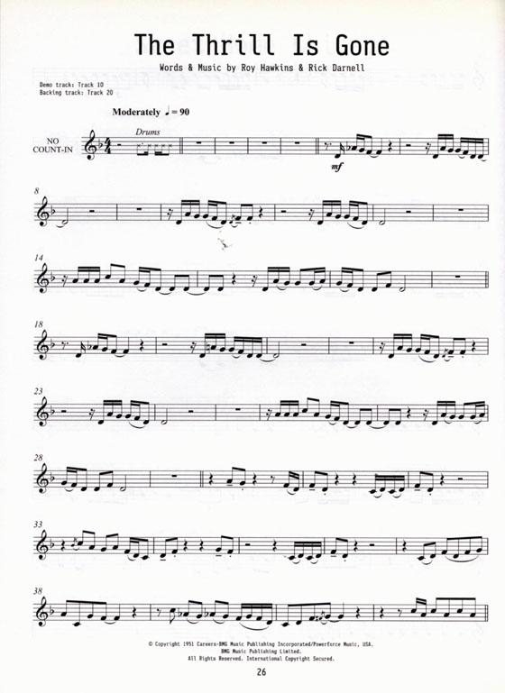 Play-Along Blues With A Live Band !【CD+樂譜】Trumpet Play-Along Blues With A Live Band !【CD+樂譜】Trumpet