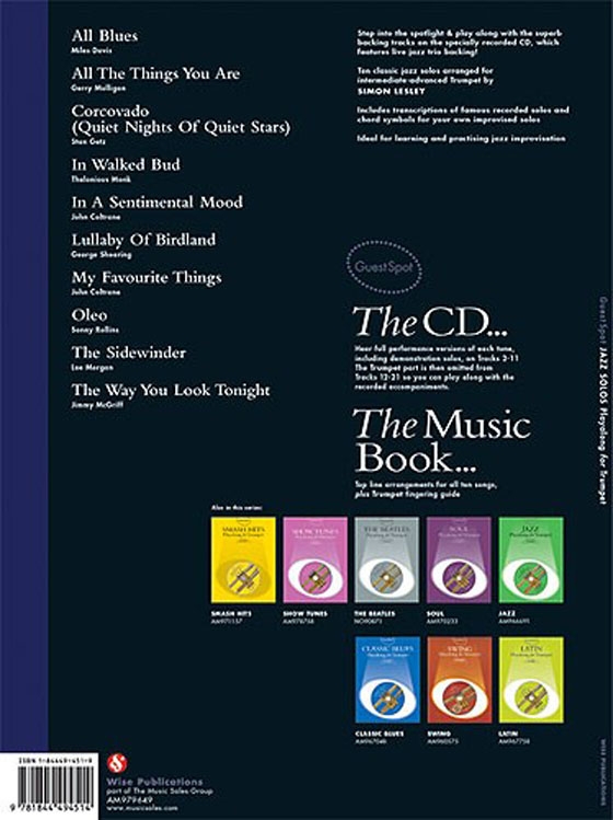 Guest Spot : Jazz Solos【CD+樂譜】Playalong for Trumpet Guest Spot : Jazz Solos【CD+樂譜】Playalong for Trumpet