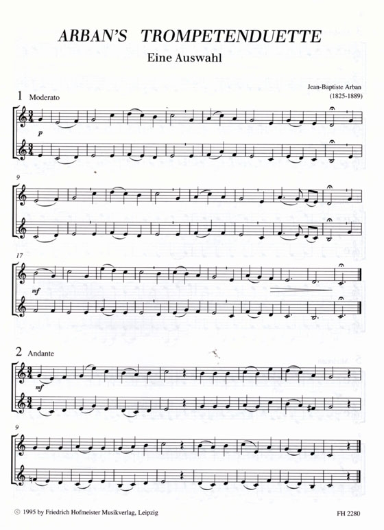 Arban's【Trompeten】Duette Arban's【Trompeten】Duette