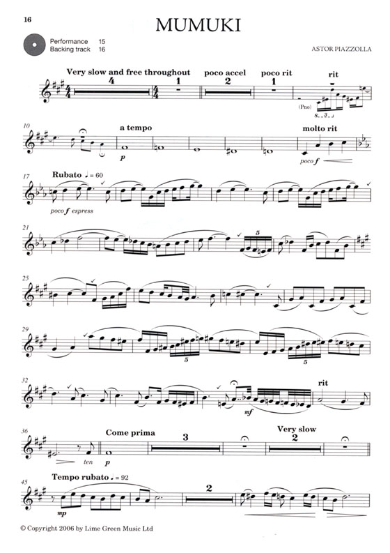Astor Piazzolla : Vuelvo al Sur ,10 Tangos and Other Pieces【CD+樂譜】for Trumpet Astor Piazzolla : Vuelvo al Sur ,10 Tangos and Other Pieces【CD+樂譜】for Trumpet