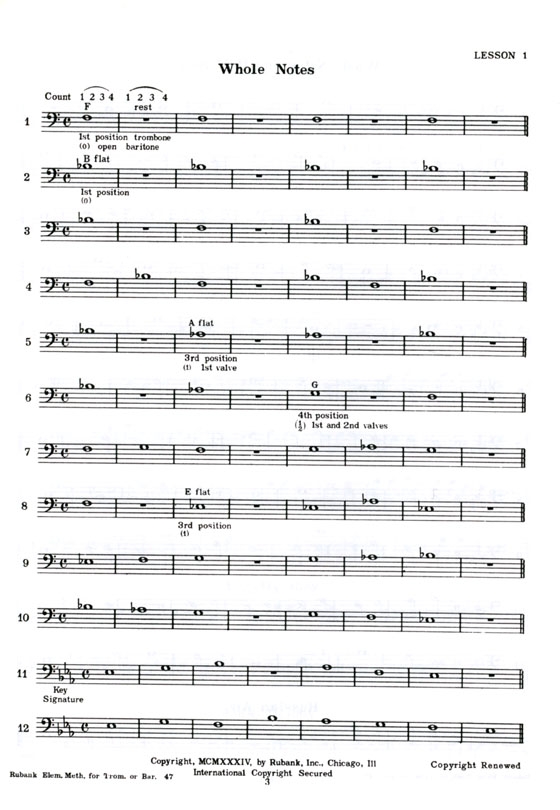 Rubank【Elementary Method】for Trombone or Baritone Rubank【Elementary Method】for Trombone or Baritone