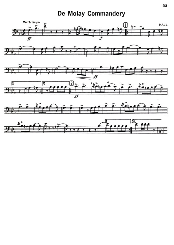 Student Instrumental Course【Tunes for Trombone Technic】Level Three