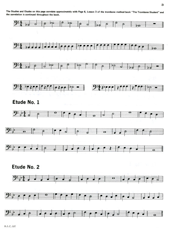 Student Instrumental Course【Studies and Melodious Etudes for Trombone】Level One