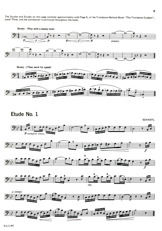Student Instrumental Course【Studies and Melodious Etudes for Trombone】Level Three