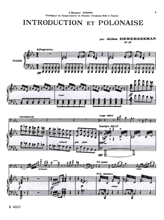 Demersseman【Introduction and Polonaise , Opus 30】for Trombone and Piano Demersseman【Introduction and Polonaise , Opus 30】for Trombone and Piano