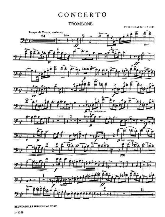 Friedebald Graefe【Concerto】for Trombone and Piano Friedebald Graefe【Concerto】for Trombone and Piano