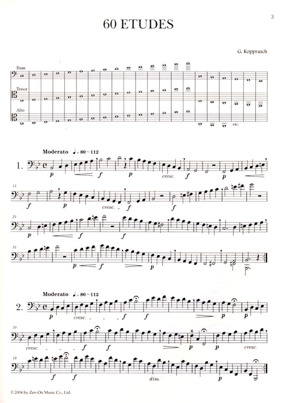 Kopprasch【60 Etudes】for Trombone Kopprasch【60 Etudes】for Trombone