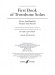 First Book of【Trombone Solos】for Trombone / Euphonium and Piano First Book of【Trombone Solos】for Trombone / Euphonium and Piano