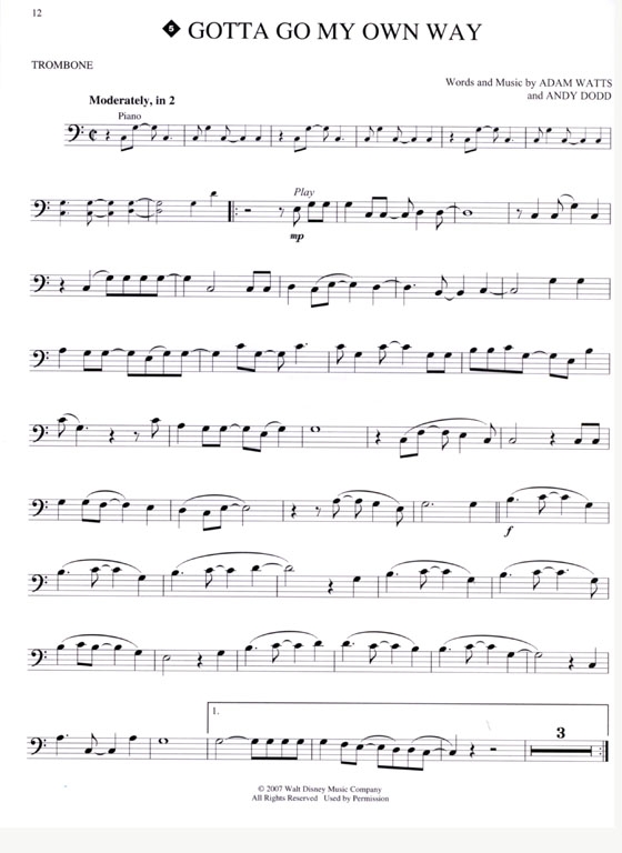 High School Musical 2【CD+樂譜】for Trombone
