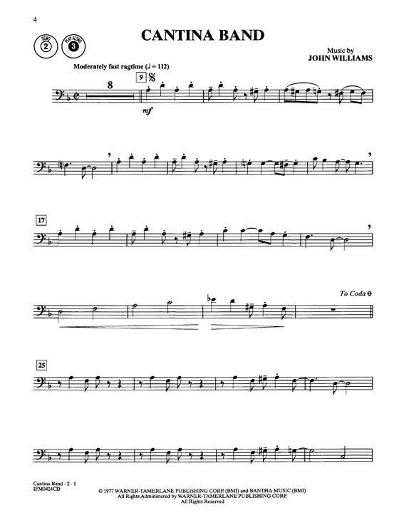 The Very Best of John Williams Instrumental Solos【CD+樂譜】Trombone , Level 2-3