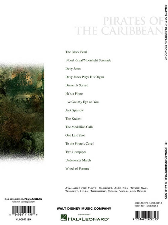 Pirates of the Caribbean【CD+樂譜】for Trombone