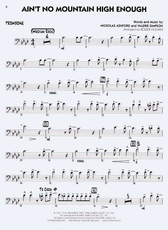 Popular Hits for Trombone【CD+樂譜】Big Band Play-Along , Volume 2