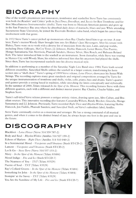 The Steve Turre Collection【14 Authentic Transcriptions】for Trombone The Steve Turre Collection【14 Authentic Transcriptions】for Trombone