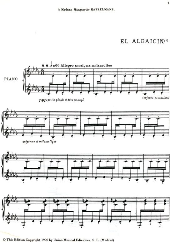 Isaac Albéniz【Iberia】3e Cahier , Albaicin, Polo, Lavapies Piano