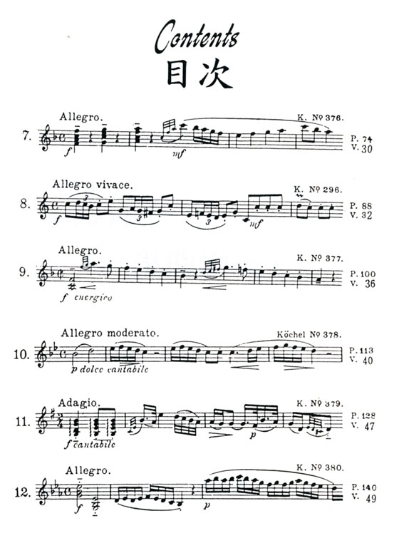 莫札特 19奏鳴曲集【Ⅱ】小提琴譜+鋼琴伴奏譜 Mozart：19 Sonatas for Violin and Piano , No. 2