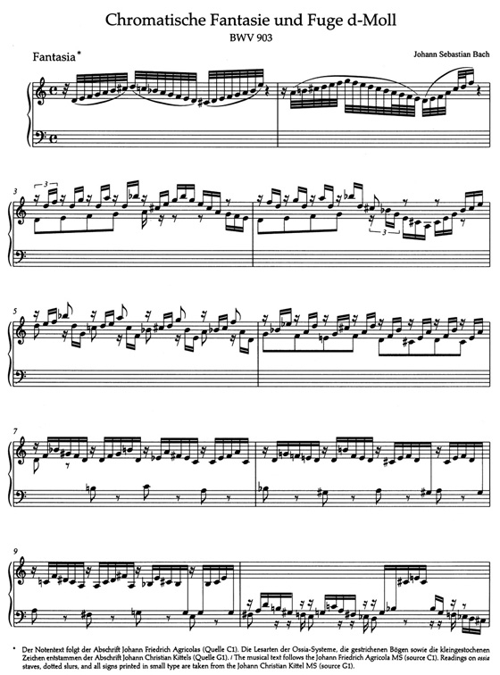 Bach【Chromatische Fantasie und Fuge d-Moll , BWV 903】for Piano