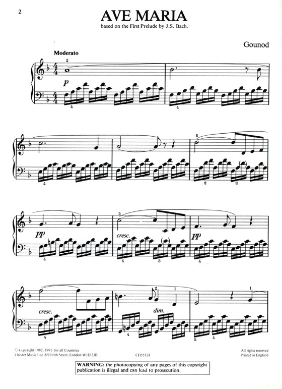 J.S.Bach / Gounod【Ave Maria】for Easy Piano: 38