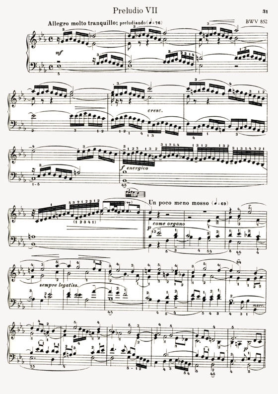 J.S. Bach【Das Wohltemperierte Klavier ,Ⅰ】BWV  846-896(869)