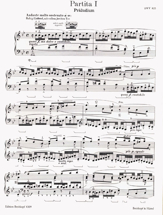 J.S. Bach【Klavierwerke Bousoni-Ausgabe , Band IX】Partiten Nr. 1-3 , BWV 825-827