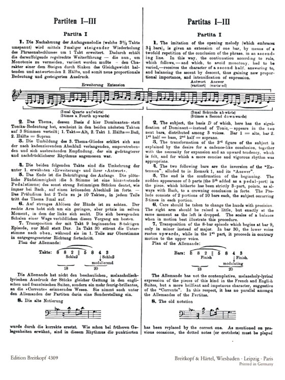 J.S. Bach【Klavierwerke Bousoni-Ausgabe , Band IX】Partiten Nr. 1-3 , BWV 825-827