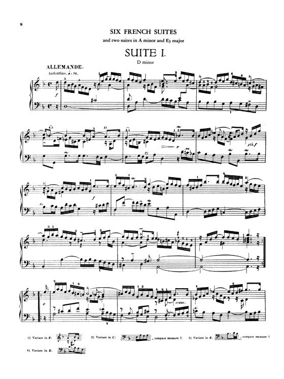 J.S. Bach【Six French Suites & Two Suites in A Minor and E♭ Major】for Piano
