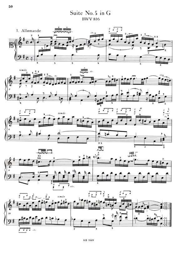 J.S. Bach【French Suites , BWV 812-817】Piano