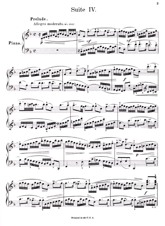 J.S. Bach【English Suites】for the Piano , Book Ⅱ