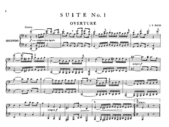 J.S. Bach【Suites】for One Piano / Four Hands