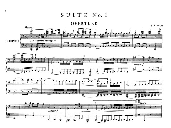 J.S. Bach【Suites】for One Piano / Four Hands J.S. Bach【Suites】for One Piano / Four Hands