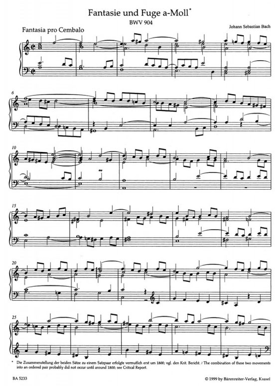 Bach【Einzeln überlieferte Klavierwerke Ⅱ】BWV 904 , 906 , 923/951 , 951a , 944 , 946 , 948-950 , 952 , 959 , 961 , 967