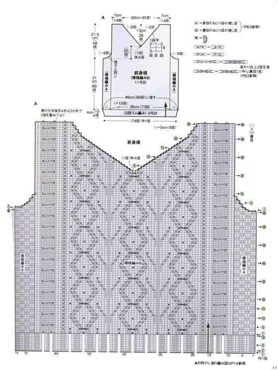 はじめての棒針編み北欧の編み込みとアランのベスト