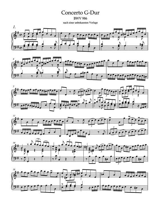 Bach【Klavierbearbeitungen fremder Werke Ⅲ】 BWV 985-987 , 592a , 972a ; 965 , 966 , 954