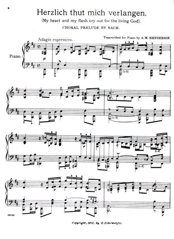 J.S. Bach【Eight Organ Chorale-Preludes】Transcribed for Piano(Henderson) J.S. Bach【Eight Organ Chorale-Preludes】Transcribed for Piano(Henderson)
