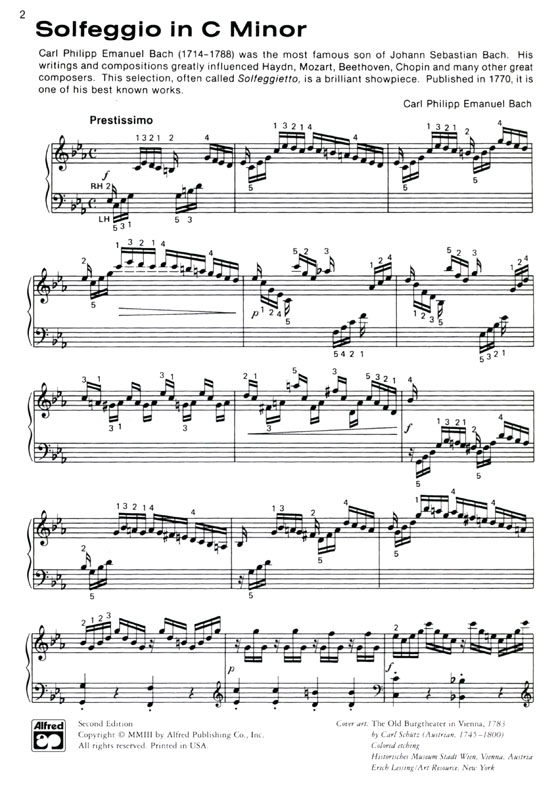 C. P. E. Bach【Solfeggio in C Minor】Piano