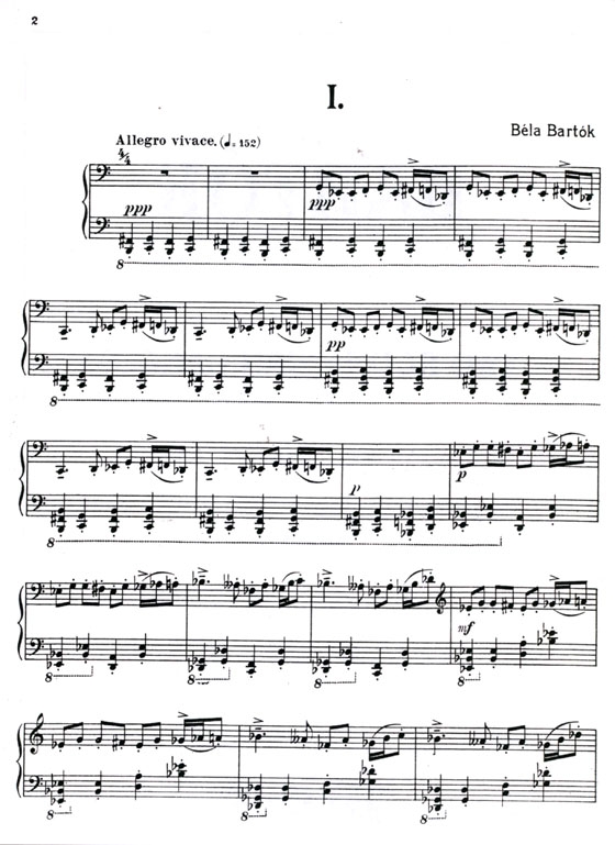 Béla Bartók【Two Roumanian Dances, Op. 8A】for Piano