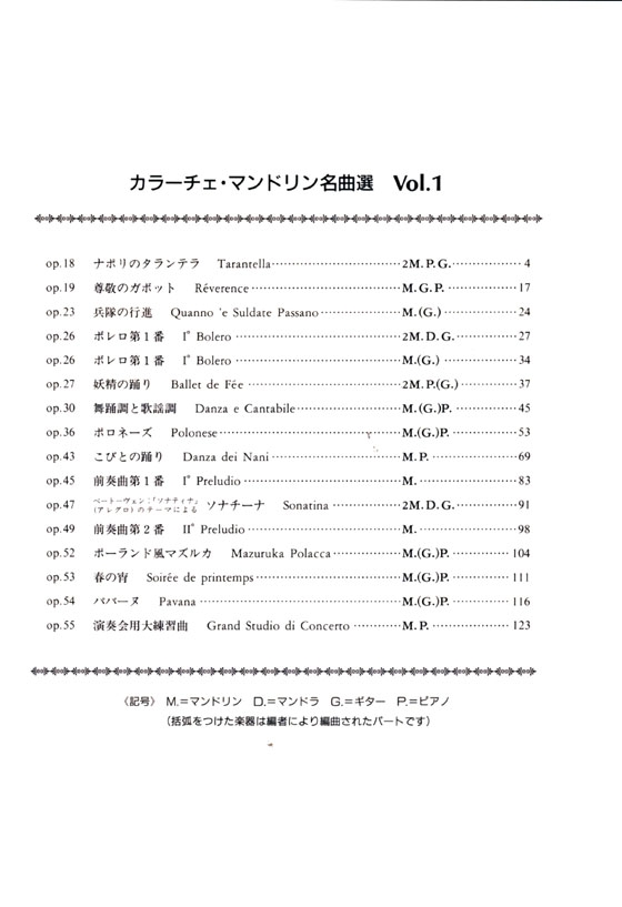 カラーチェマンドリン名曲選 Vol.1