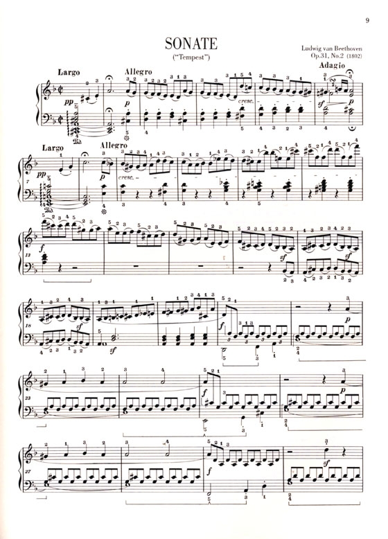 Beethoven【Piano Sonatas】Op. 31-2  Tempest,Op. 53 Waldstein ,Op. 81a , Das Lebewohlソナタ《テンペスト》《ワルトシュタイン》《告別》