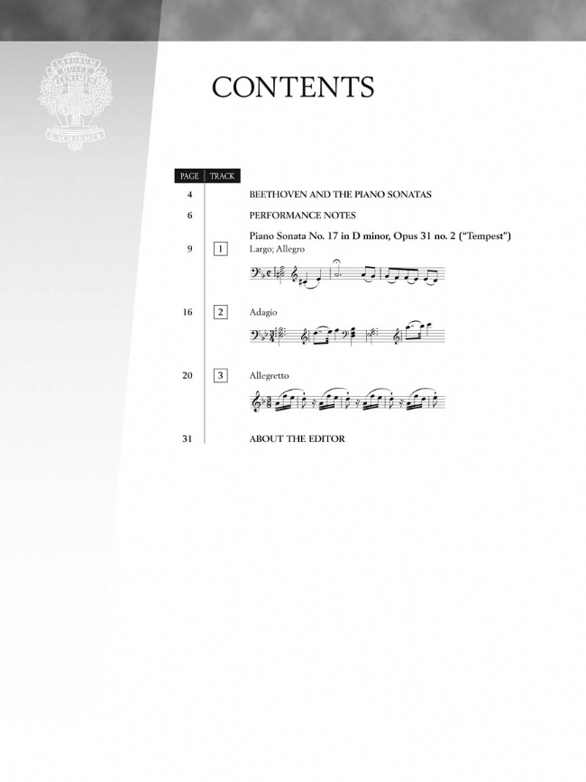 Beethoven【CD+樂譜】Piano Sonata No. 17 in D Minor, Op. 31, No. 2 (Tempest)