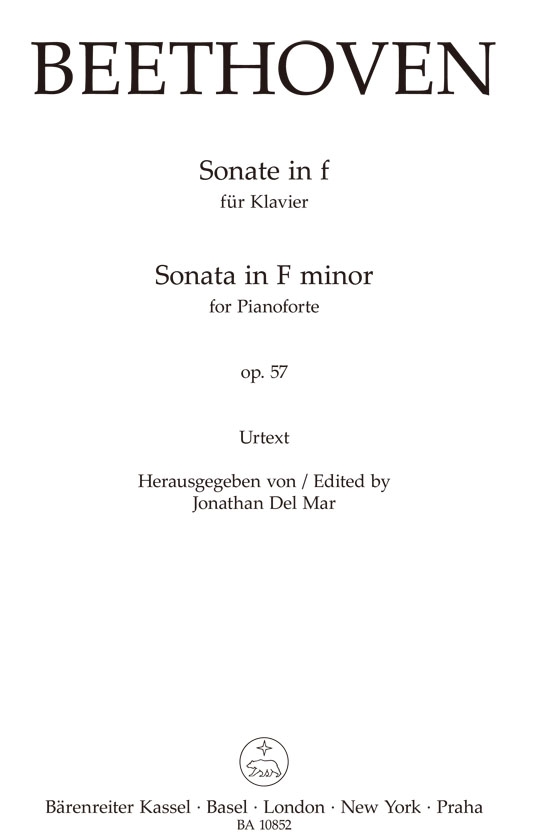 Beethoven【Sonate in f , Op. 57(Appassionata)】für Klavier