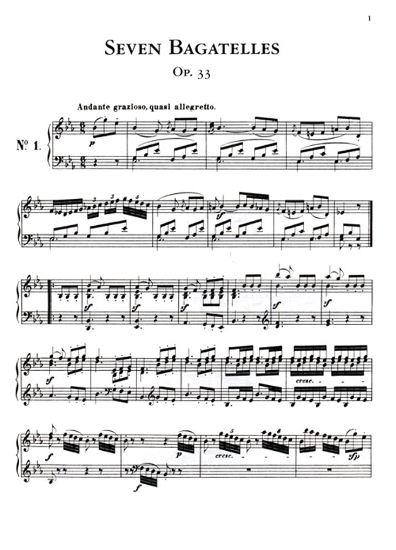 Beethoven【Complete Bagatelles】for Piano