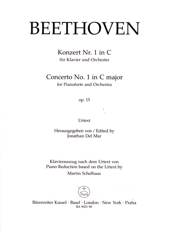 Beethoven【Konzert Nr. 1 in C , Op. 15】für Klavier und Orchester