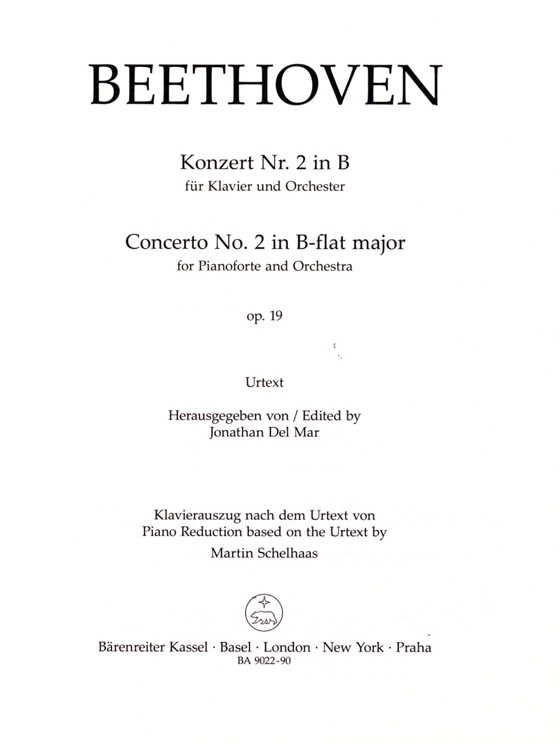 Beethoven【Konzert Nr. 2 in B , Op. 19 】für Klavier und Orchester